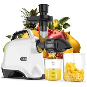 Espremedor de Frutas com Alto Rendimento, Som Inferior a 60 dB e Fácil de Limpar, 150W, Fezen, Branco