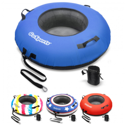 Boia Rebocável para 1 Pessoa Resistente com Capa de Lona Premium, GoSports, Azul