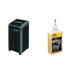 Fragmentadora de Papel 20 Folhas com Corte Transversal e Óleo, 110V, Fellowes Powershred 225Ci, Preta