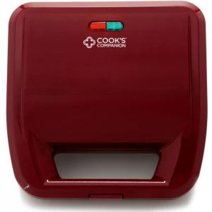 Cooks Companion Máquina de Waffle Antiaderente 2 Fatias, 750W, 110V, Vermelha