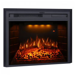 Lareira Elétrica de Embutir A53x64L com Controle Remoto e Proteção contra Superaquecimento, 1500W, 110v, VALUXHOME EF23T, Preto