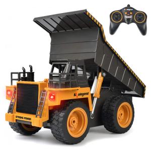 Carrinho de Controle Remoto Caminhão, Recarregável, KOLEGEND, Amarelo