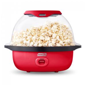 Pipoca Gourmet em Casa! DASH SmartStore Deluxe Stirring Popcorn Maker em Vermelho - Faça até 24 xícaras de Pipoca Fresquinha!