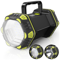 AlpsWolf Lanterna LED Portátil Recarregável 1200LM, 4800mAh, 24H, Preta
