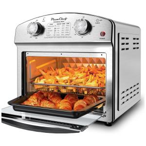 Forno Elétrico 7 em 1 com Capacidade de 12L, Material de Aço Inoxidável e 5 Menus Predefinidos, 110V 1500W, Plum Chef, Prata