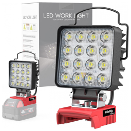 Luz de trabalho LED MtiolHig 29W 2900 Lúmens Alimentada por Bateria Milwaukee 18V Não Inclusa