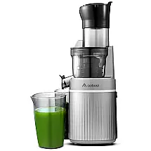 Centrífuga de Frutas 900mL de Mastigação Lenta com Bocal de Alimentação Largo, Motor Silencioso e Função Reversa, 200W,110v, Aobosi, Cinza