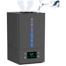 Umidificador Ultrassônico Portátil WOAEDMBY 6 Litros até 50H e Giratório em 360 , 110V, Preto