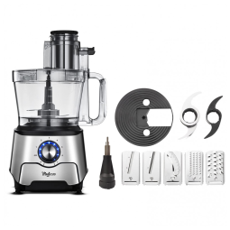 Processador de Alimentos Multifuncional 3.3L em Aço Inoxidável com Acessórios, 700W, 110v, MAGICCOS FP408, Prateado