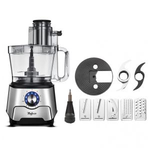 Processador de Alimentos Multifuncional 3.3L em Aço Inoxidável com Acessórios, 700W, 110v, MAGICCOS FP408, Prateado