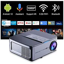 Play3 Mini Projetor 4K 1080P Ideal para Filmes com Controle de Voz, Projeção de até 350 Polegadas, 110v, ARTLII, Preto