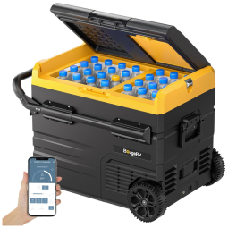 BougeRV Geladeira, Cooler Elétrico 45L Portátil Automotivo com Controle de Temperatura, 12, 24V