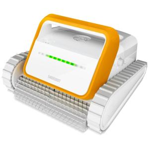 Robô Aspirador de Piscina sem Fio com Autonomia Bateria de 3,5H, Sucção Poderosa e Mapeamento Inteligente para Piscinas de 380m2, 110V