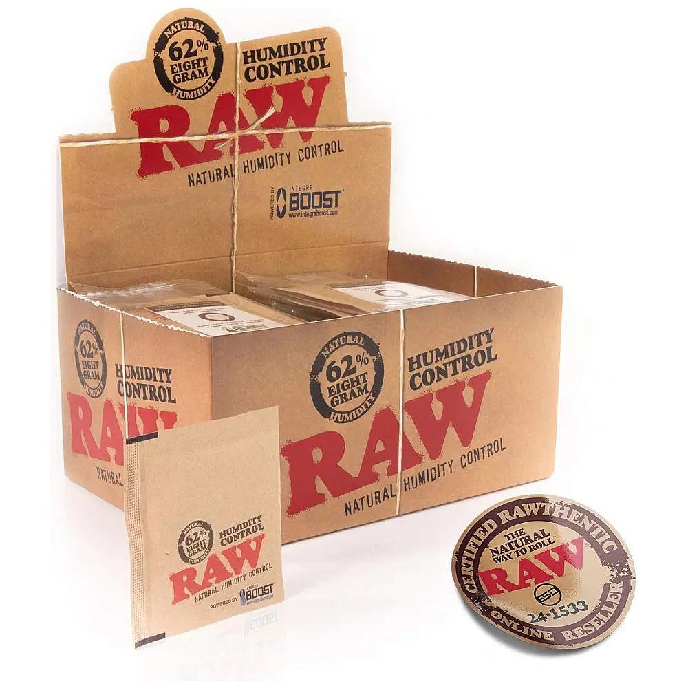 Pacotes de Controle de Umidade RAW 62% 8g - Kit 60 Unidades para Charutos e Cigarros — foto 2
