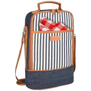 Bolsa Térmica Para Transporte de Vinhos até 2 Garrafas, escuro, TIRRINIA, Azul escuro