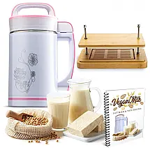 Máquina Automática 5 em 1 para Produção de Leite Vegetal e Tofu, 110v, ROMAN VENTURES, Branco
