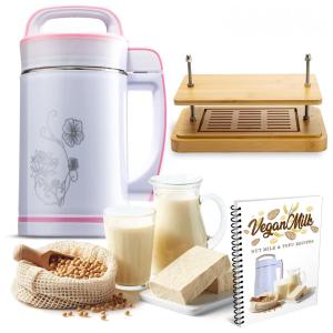 Máquina Automática 5 em 1 para Produção de Leite Vegetal e Tofu, 110v, ROMAN VENTURES, Branco