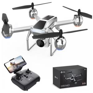 HS140 Drone com Câmera 1080P HD para Adultos 34 Min de Voo Hélice 3D, 2 Baterias, HOLY STONE, Cinza
