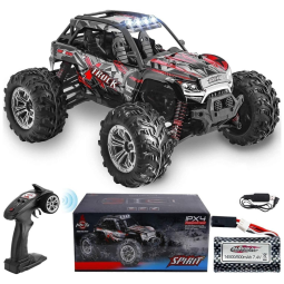 HisHer Caminhão com Controle Remoto Sem Fio A Prova d Vel 36km por hora, Idade 8, HISHERTOY 4 x 4, Vermelho