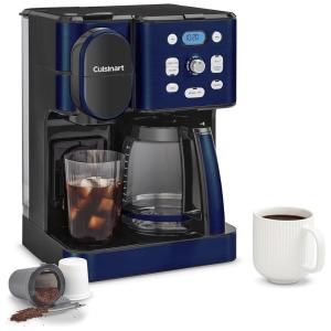 Cafeteira Automática de 12 Xícaras com Jarra de Vidro, Bebida Quente e Gelada, 110V 1100W, Cuisinart, Azul