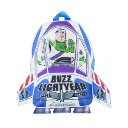 Mochila Escolar Infantil 3D 35cm Disney Buzz Lightyear para Meninos, Branca