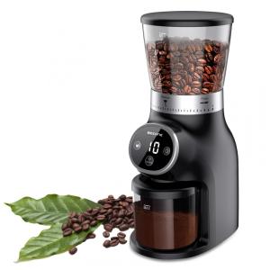 Moedor de Café Elétrico até 10 xícaras com 31 Configurações de Moagem e Display LED, 110V 200W, BEEONE, Preto
