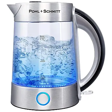 Chaleira Elétrica, 1.7L, Aço Inoxidável,