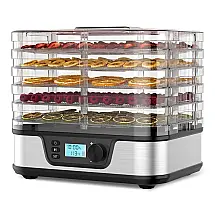 Desidratador de Alimentos Electactic 5 Bandejas Aço Inox Timer 72h 350W 110V