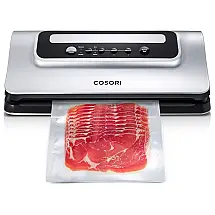 COSORI Seladora a Vácuo, Automático, Secos, Úmidos, LED, Prata, Preto 110V