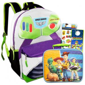 Mochila Escolar Infantil Fast Forward Toy Story 2 Peças com Lancheira, Branca