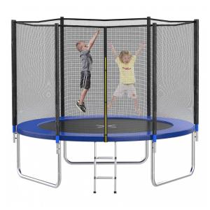 Cama Elastica Infantil com Diâmetro, Cesta de Basquete e Rede de Proteção para até 180 kg, AOTOB, Preto