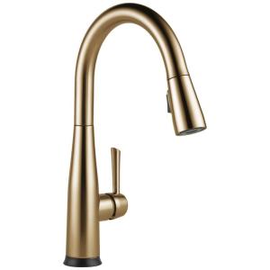 Torneira Cozinha com Tecnologia Touch2O e Pulverizador Pull Down, Delta 9113T-CZ-DST, Champagne Bronze