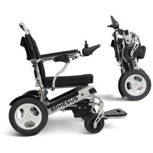 Cadeira de Rodas Elétrica Dobrável Reclinável para Adultos, Ephesus E9, Prata