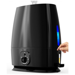 Umidificador Ultrassônico 6L, com Função de Aromaterapia, EVERLASTING COMFORT Humidifier for Bedroom, Preto