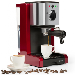 Cafeteira Elétrica Programável com Vaporizador e Aço Inoxidável, 1350W, 110v, KLARSTEIN, Prateado