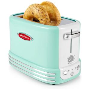 Torradeira, Retro, com 2 fatias, 900W, turquesa, turquesa, turquesa, 110v, NOSTALGIA RTOS200AQ, Azul turquesa