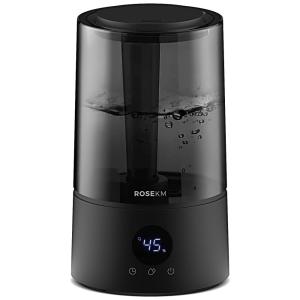 Umidificador 4L com Display Digital, Sem Filtro, Temporizador e Indicador de Nível Baixo de Água para Ambientes até 40m2, 110V, Rosekm