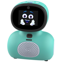 Robô Educacional Miko Mini Azul com IA Conversacional, Tela IPS, Jogos STEAM, Reconhecimento Facial e Bateria Recarregável, 110V