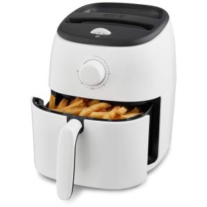 Fritadeira Elétrica DASH Tasti-Crisp Branca 2,5 L AirCrisp Antiaderente Compacta Timer Desligamento Automático 1000W Cesto Removível 110V