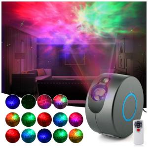 Projetor Luz LED Galáxia Estrelas e Nebulosas com Controle Remoto, MANGSEN IIUS00059FBA, Branco