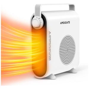 Aquecedor Elétrico de Cerâmica com 3 Modos e Proteção Contra Superaquecimento, 1500W 110V, Amourate, Branco