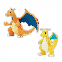 Kit de modelo Pokémon Charizard e Dragonite Bandai Hobby multicolor montagem rápida sem cola plástico altura 9cm