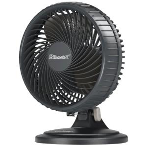 Ventilador de Mesa com 2 Velocidades, 3 Lâminas, Oscilação de 85 e Inclinação Ajustável de 20, 110V, HOLMES BLIZZARD, Preto