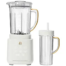 Liquidificador PowerExact Beautiful Branco 700W, Jarra Tritan 1,5L, Copo 600ml, Tampa Antigotejamento, 3 Velocidades, 4 Predefinições, 110V
