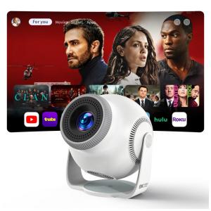 Projetor Mini Smart Trunera Branco Android 14 WiFi 6 TP360