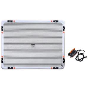 AO Plataforma Inflável para Lagos, Praias e Piscinas Suporta até 4 Pessoas, AO COOLERS, Prateado