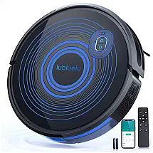Aspirador de Pó Robô com Conexão via APP WI FI e Auto Carregamento, 110V, Lubluelu SG60, Preto