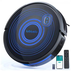 Aspirador de Pó Robô com Conexão via APP WI FI e Auto Carregamento, 110V, Lubluelu SG60, Preto