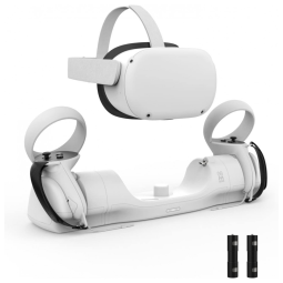 Óculos VR Realidade Virtual AMVR com Carregamento Magnético e 2 Baterias Recarregáveis, Branco