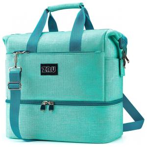 ZRU Bolsa Térmica Portátil 10L, Mantém Quente, Frio Por até 5H, Azul Claro